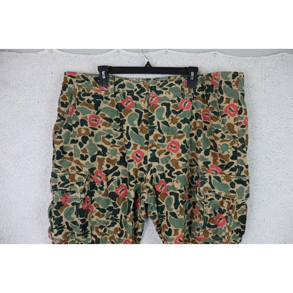 ICECREAM BBC Apple Pant 401-9106 Camo 2021 Size 40 Cargo Corduroy Green Red - Picture 10 of 13